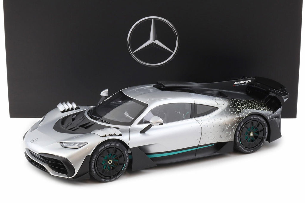 NZG 2023 Mercedes Benz One AMG (C298) Hightech Silver 1:12 DEALER EDITION