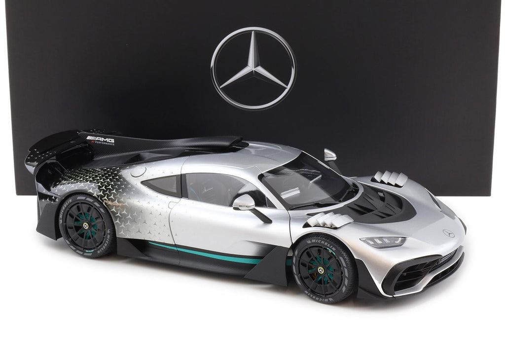 NZG 2023 Mercedes Benz One AMG (C298) Hightech Silver 1:12 DEALER EDITION